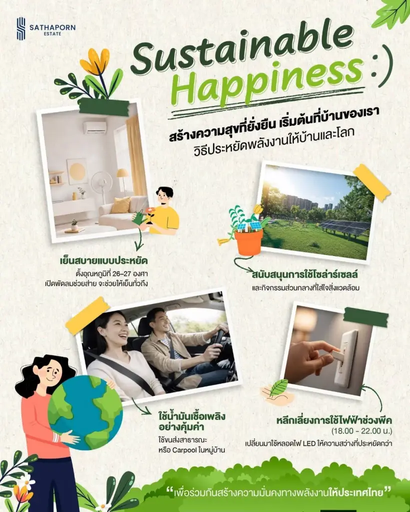 สถาพร เอสเตท ชวนลูกบ้านประหยัดพลังงาน