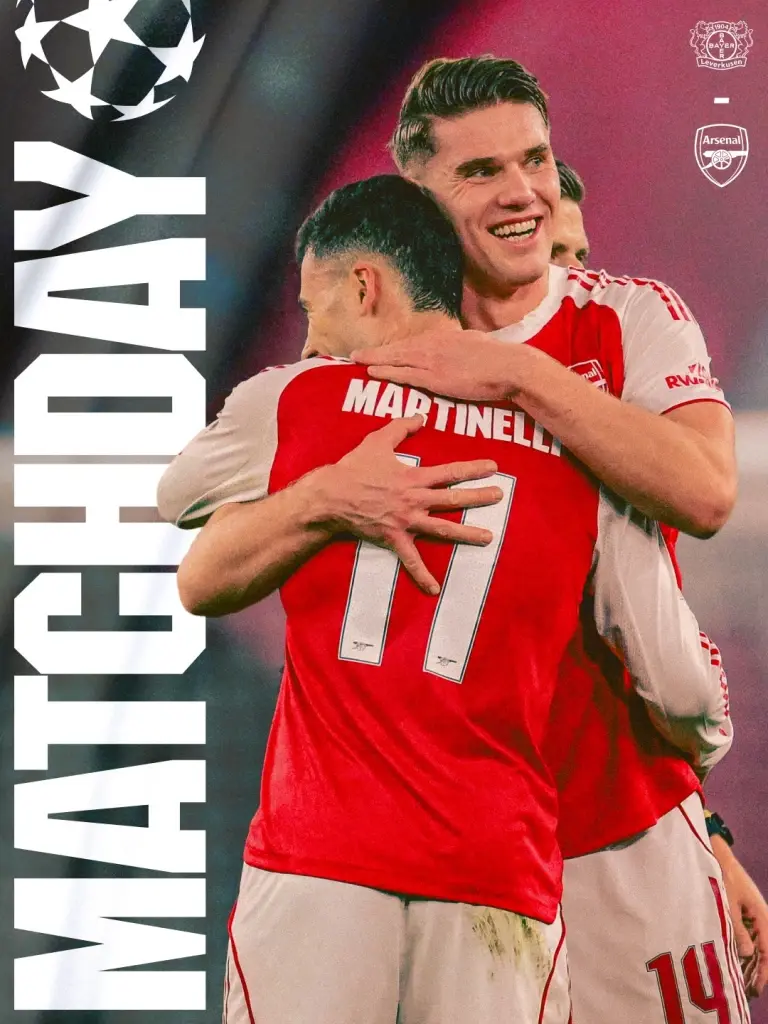 ถ่ายทอดสด ฟุตบอลยูฟ่าแชมเปียนส์ลีก เลเวอร์คูเซ่น พบ อาร์เซน่อล วิเคราะห์ 11 ตัวจริง ช่องดูบอลสดศึก UCLเวลา 00.45 น.