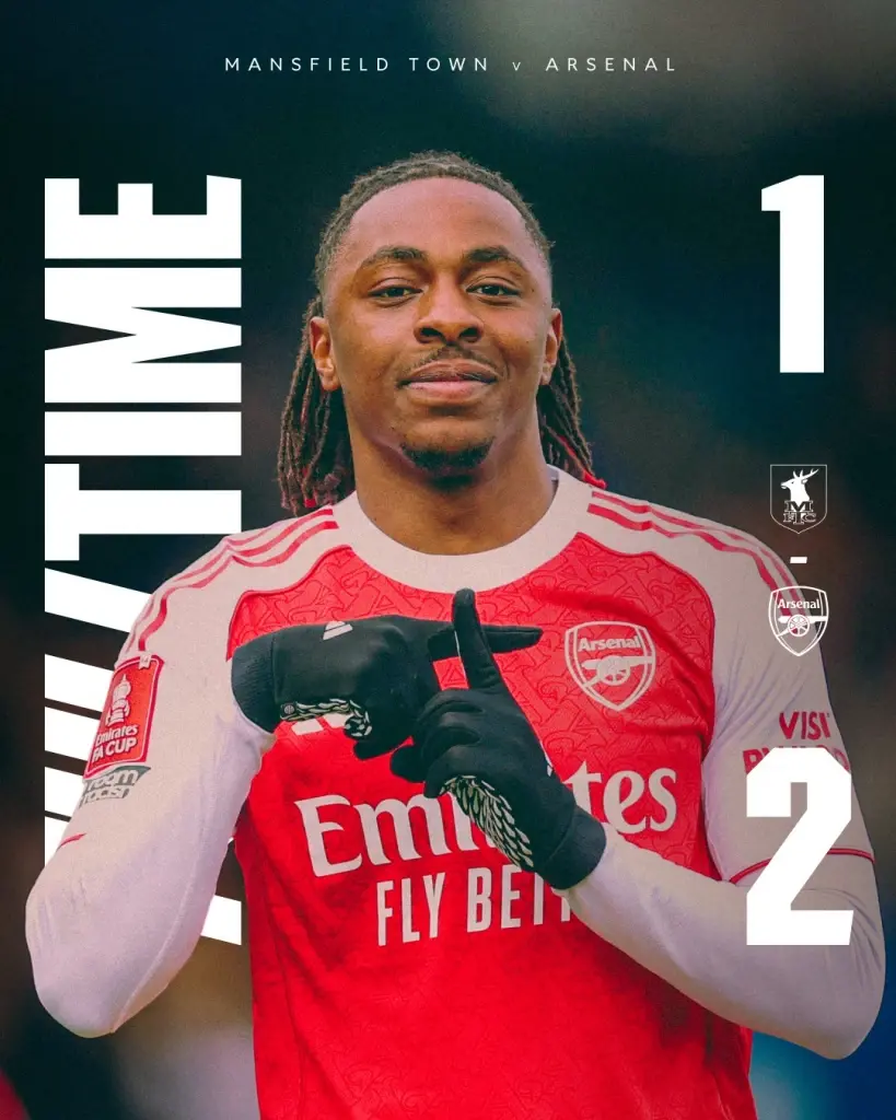 อาร์เซนอล ผ่านเข้าสู่รอบ 8 ทีมสุดท้าย ฟุตบอลเอฟเอ คัพ หลังเฉือนะ แมนส์ฟิลด์ 2-1 
