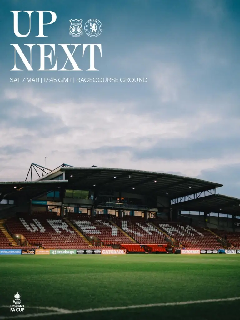 ดูบอลสด เร็กซ์แฮม พบ เชลซี ถ่ายทอดสด FA Cup รอบ 5 เวลา 00.45 น.