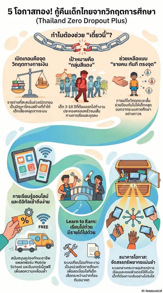 เปิด 5 สวัสดิการ กสศ. 'คูปองเรียนฟรี - SIM เน็ต' ช่วยเด็กยากจนไม่หลุดระบบการศึกษา