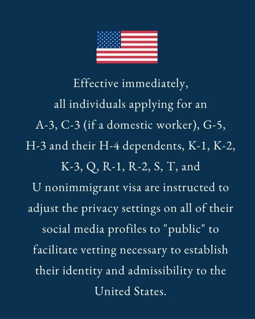 กฎใหม่ขอวีซ่าสหรัฐฯ บังคับเปิดบัญชีโซเชียลสาธารณะ หากไม่ทำเสี่ยงล่าช้า