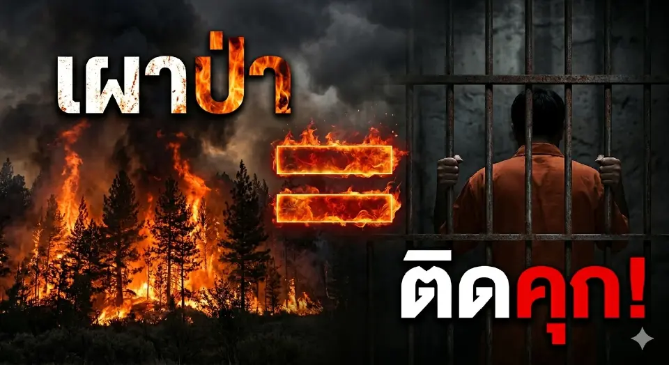 อย่าหาทำ! จุดไฟเผาป่าโทษหนักคุก 20 ปี ปรับสูงสุด 2 ล้านบาท 
