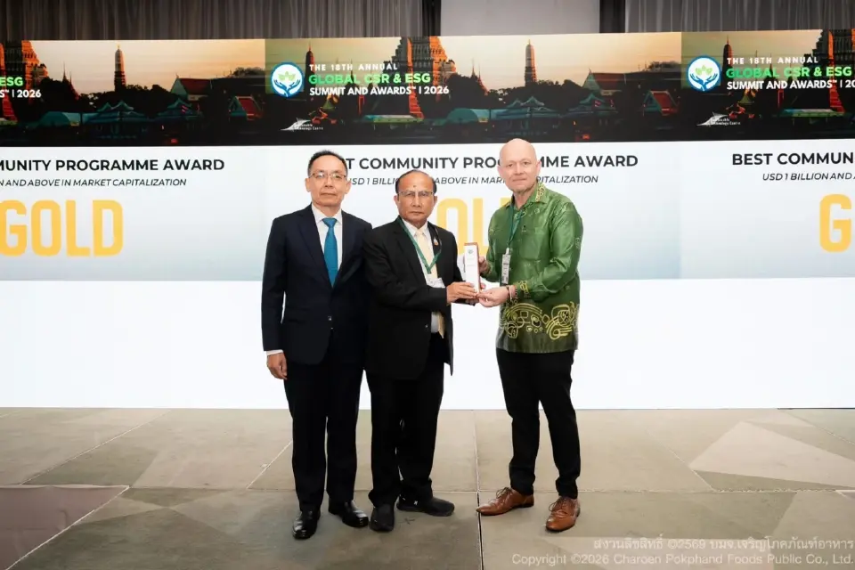 CPF คว้า 2 รางวัลระดับโลก จากเวที Global CSR &amp; ESG Summit &amp; Awards 2026 