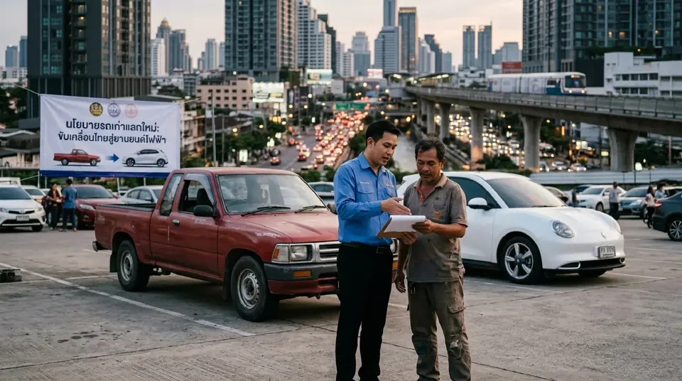 กางโมเดล 'รถเก่าแลกใหม่' ไทยจะเดินทางไหน? กสิกรไทยแนะรัฐเดินเกมคู่กำจัดซาก