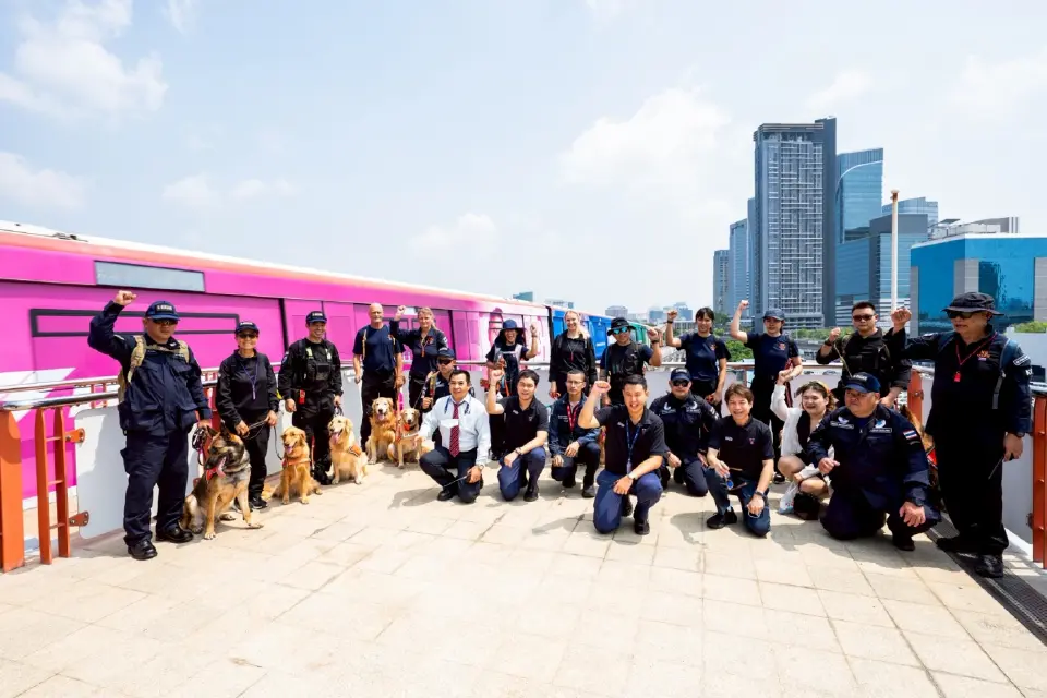 BTS เปิดพื้นที่ฝึก K9 ใช้รถไฟฟ้า ชี้ศักยภาพขนส่งสาธารณะในภารกิจฉุกเฉิน