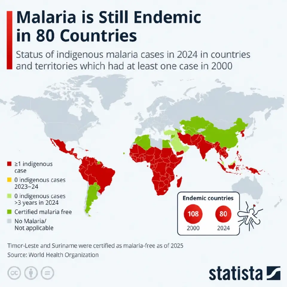 80 ประเทศทั่วโลกยังเผชิญมาลาเรียระบาด แอฟริกาแบกภาระตาย 95%