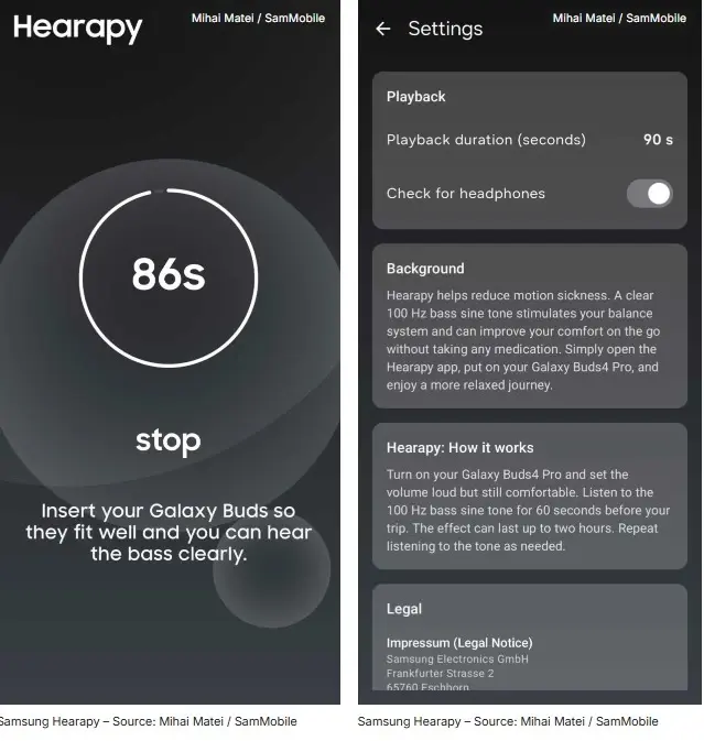 Samsung เปิดตัวแอป ‘Hearapy’ เปลี่ยนหูฟัง Galaxy Buds เป็นอุปกรณ์แก้เมารถ