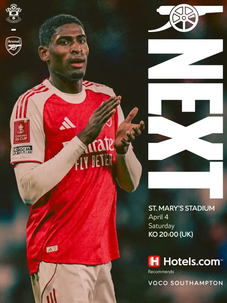 ดูบอลสด เซาธ์แฮมป์ตัน พบ อาร์เซนอล FA CUP รอบ 8 ทีม เช็คลิงก์ถ่ายทอดสด-11 ตัวจริง 02.00 น.