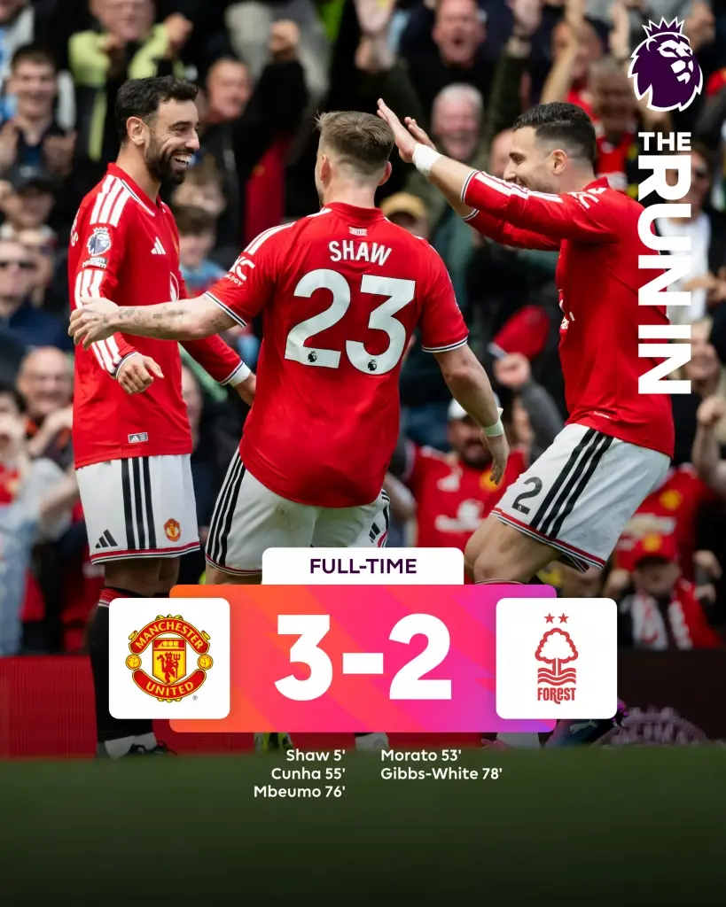 แมนฯยูไนเต็ด 3-2 ฟอเรสต์