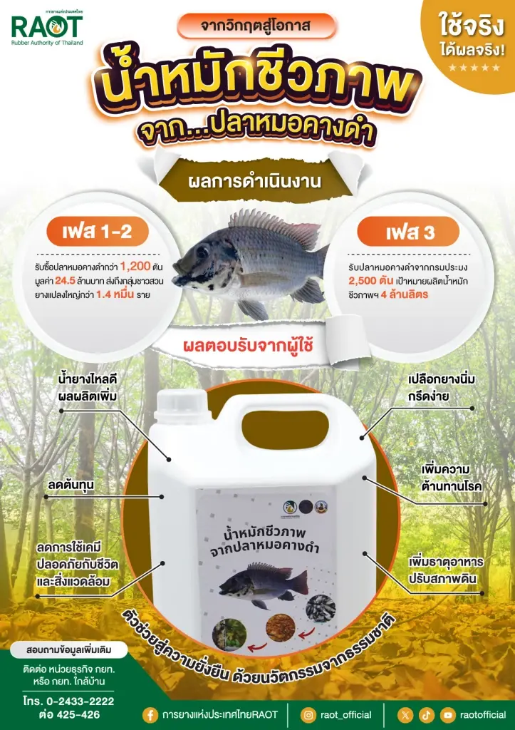 น้ำหมักชีวภาพปลาหมอคางดำ