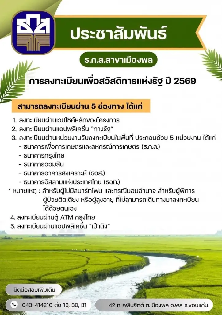 สรุปขั้นตอนลงทะเบียนบัตรสวัสดิการแห่งรัฐ 2569