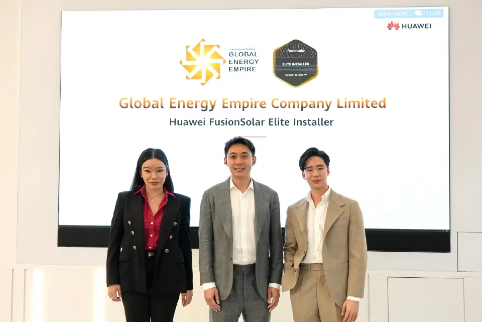 GEE Solar ก้าวสู้ผู้นำพลังงานสะอาด ขึ้นแท่นผู้ติดตั้งระดับสูงสุด จาก Huawei