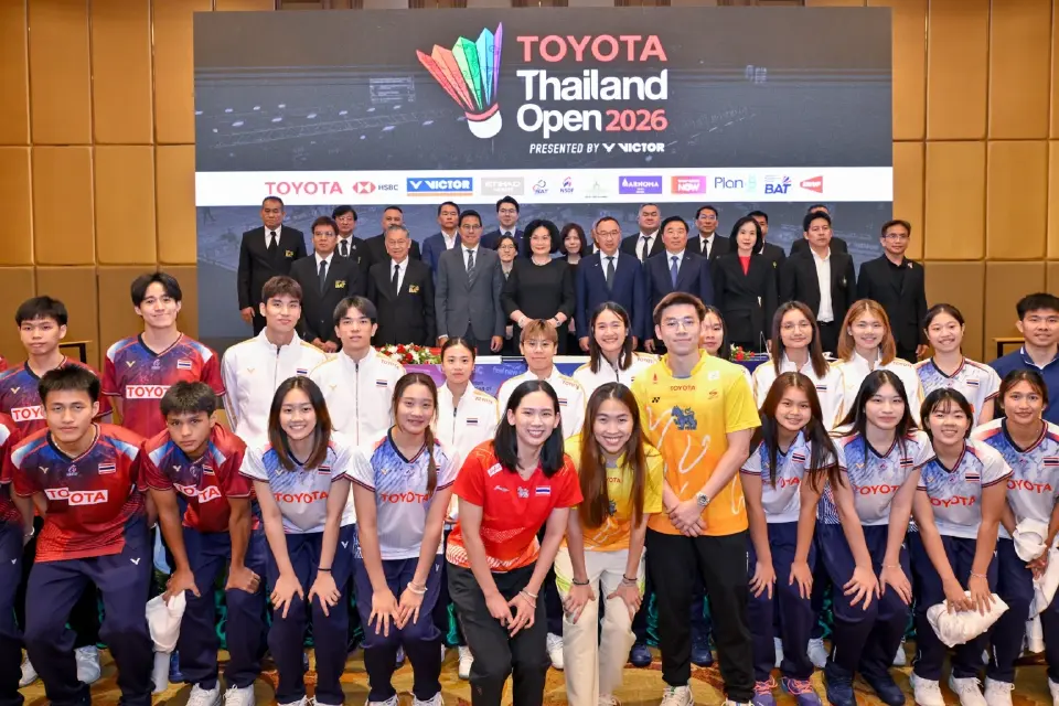ทัพนักกีฬาไทย พร้อมเข้าร่วมการแข่งขันแบดมินตันไทยแลนด์โอเพ่น 2026 TOYOTA Thailand Open 2026