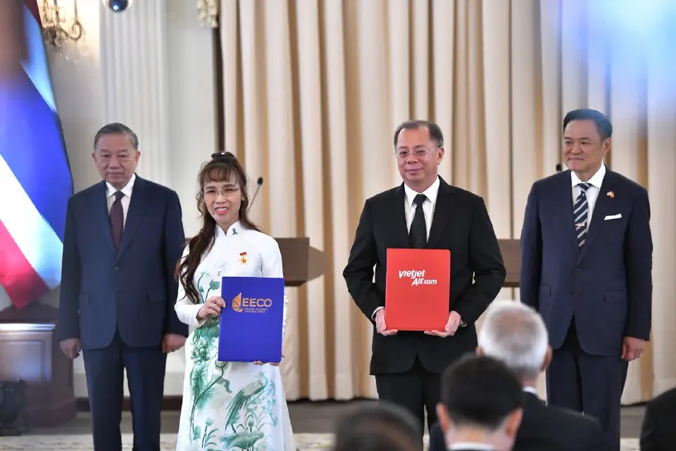 สำนักงานคณะกรรมการนโยบายเขตพัฒนาพิเศษภาคตะวันออก (EECO) ลงนามความร่วมมือกับเวียตเจ็ท (VIETJET GROUP) ในการพัฒนาศูนย์ซ่อมบำรุงอากาศยาน (MRO Center) ท่าอากาศยานนานาชาติอู่ตะเภา 