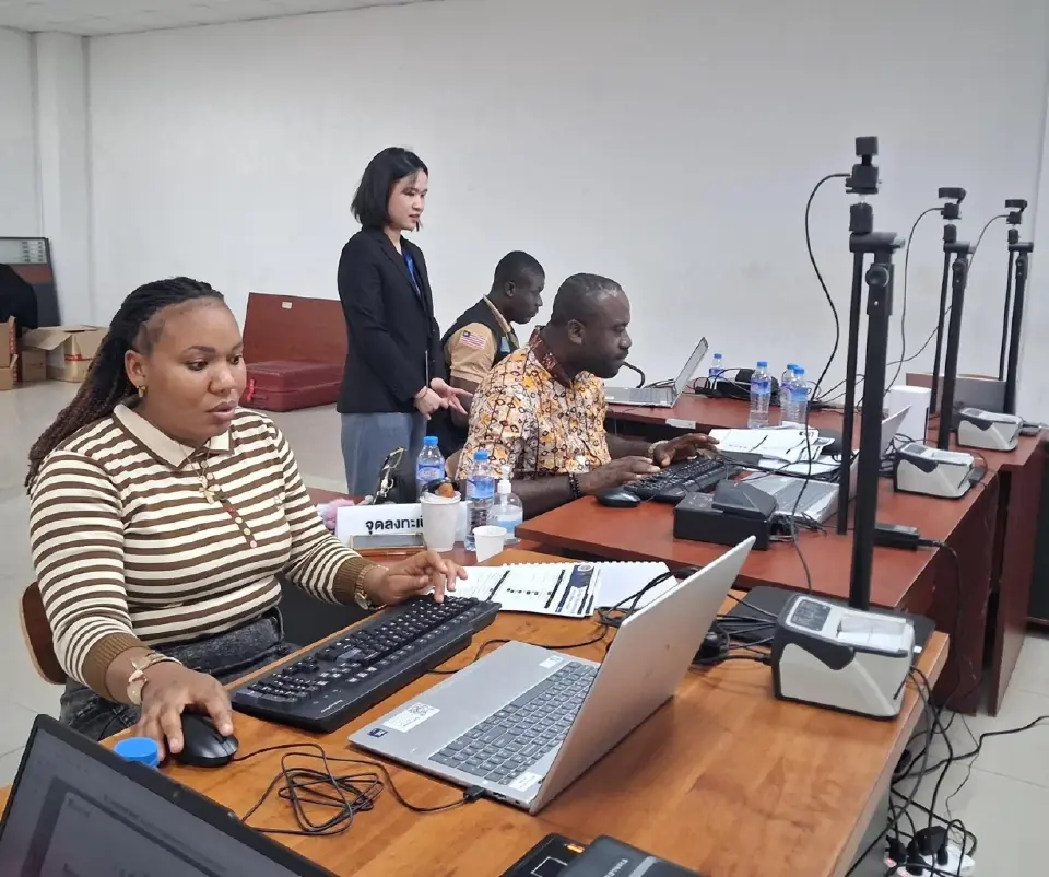 ภาพเบื้องหลังการดำเนินโครงการ Liberia eBorder Foundation 