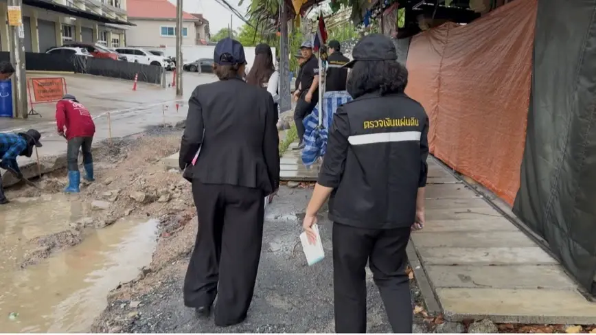 สตง.ลุยตรวจ 'ซอยดวงทอง บางบัวทอง' ปมซ่อมถนน 40 ล้าน ชาวบ้านเดือดร้อนหนัก 