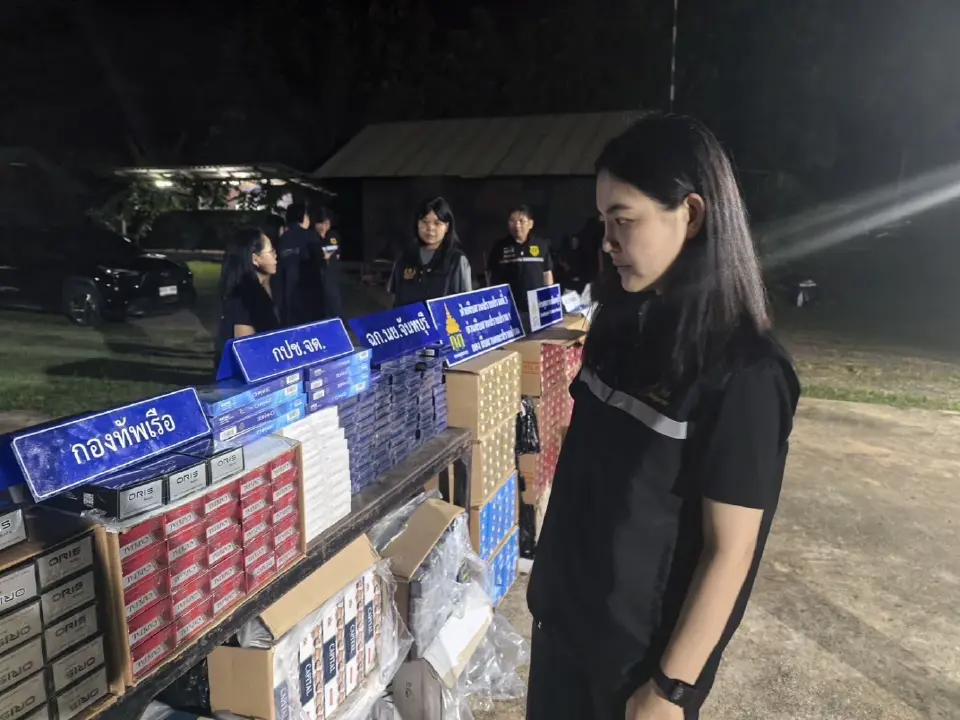 ทลายขบวนการบุหรี่เถื่อนชายแดนจันทบุรี ยึด 5 แสนมวนค่า 10 ล้าน