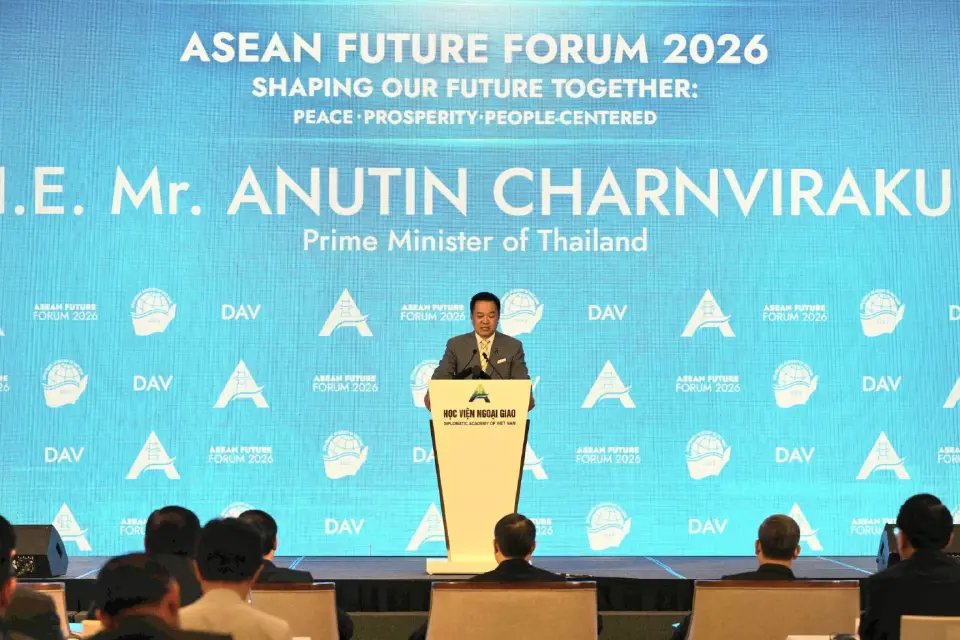 นายกรัฐมนตรีและรัฐมนตรีว่าการกระทรวงมหาดไทย เข้าร่วมพิธีเปิดการประชุม ASEAN Future Forum 2026 ณ ห้อง Grand Ballroom โรงแรม Melia Hanoi กรุงฮานอย สาธารณรัฐสังคมนิยมเวียดนาม