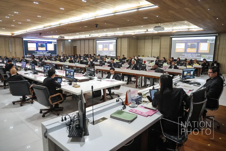 บรรยากาศการประชุมกรรมาธิการ 2 ฝ่าย โปรเจกต์ TH-AI Passport มูลค่า 1,621 ล้านบาท