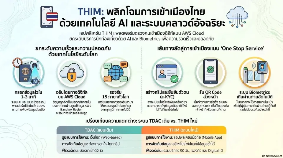 ตม.พัฒนาแอป THIM เปิดให้คนต่างชาติลงทะเบียนก่อนเข้าไทย