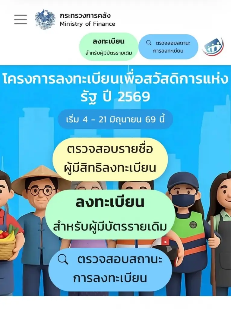 ตรวจสอบบัตรสวัสดิการแห่งรัฐ ผ่าน-ไม่ผ่าน welfare.mof.go.th 