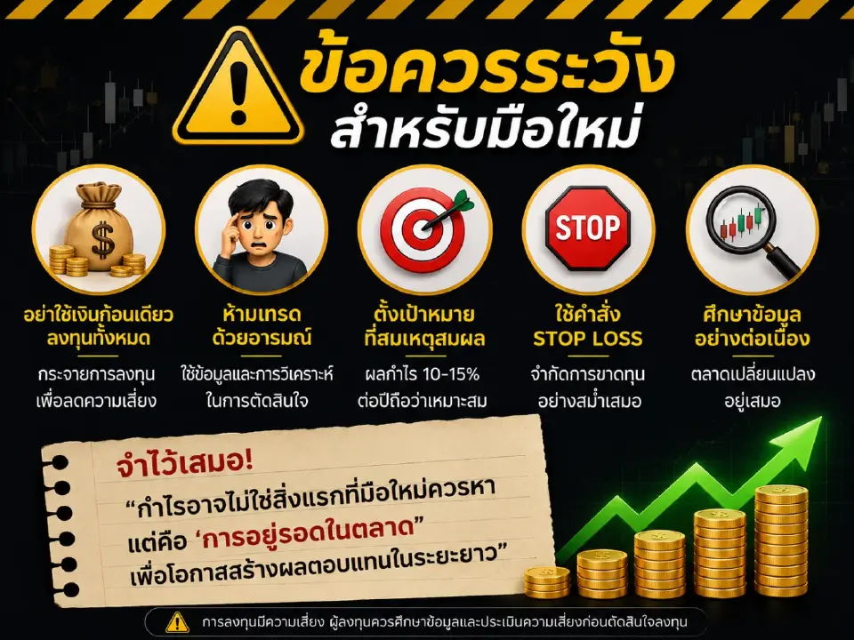 ข้อควรระวังสำหรับนักลงทุนมือใหม่