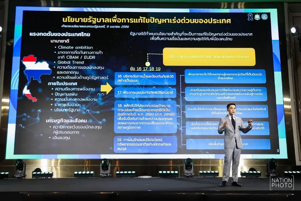 'พิรุณ'ชี้ พ.ร.บ.Climate Change มุ่งสู่ Net Zero คือทางรอดเศรษฐกิจไทย