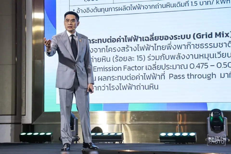 ดร.พิรุณ สัยยะสิทธิ์พานิช อธิบดีกรมการเปลี่ยนแปลงสภาพภูมิอากาศและสิ่งแวดล้อม (DCCE) หรือ "กรมโลกร้อน" กล่าวบนเวที Road to Net Zero 2026 : Energy Transition 