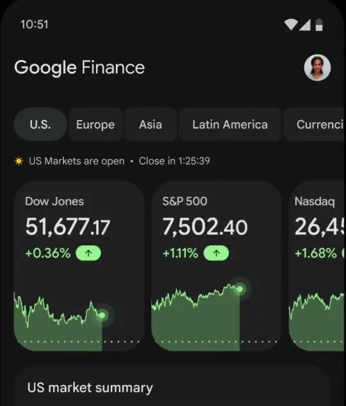 Google Finance เปิดแอปใหม่ ดึง AI ช่วยจัดพอร์ต-ติดตามลงทุนเรียลไทม์