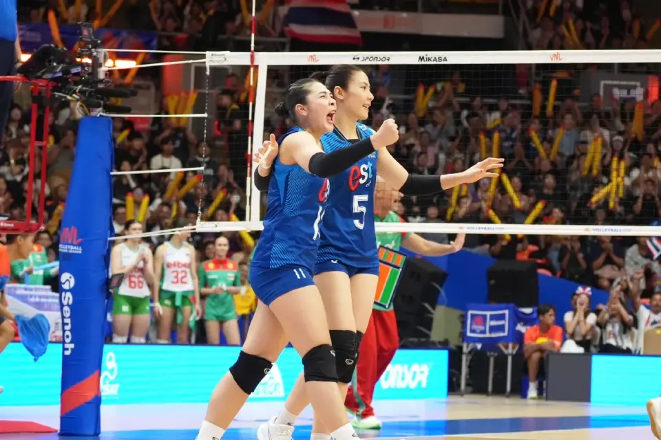 ออมสิน ศศิภาพร จันทวิสูตร นักวอลเลย์บอลหญิงทีมชาติไทย สะใจสุดเมื่อทำคะแนนให้ไทยนำบัลแกเรีย