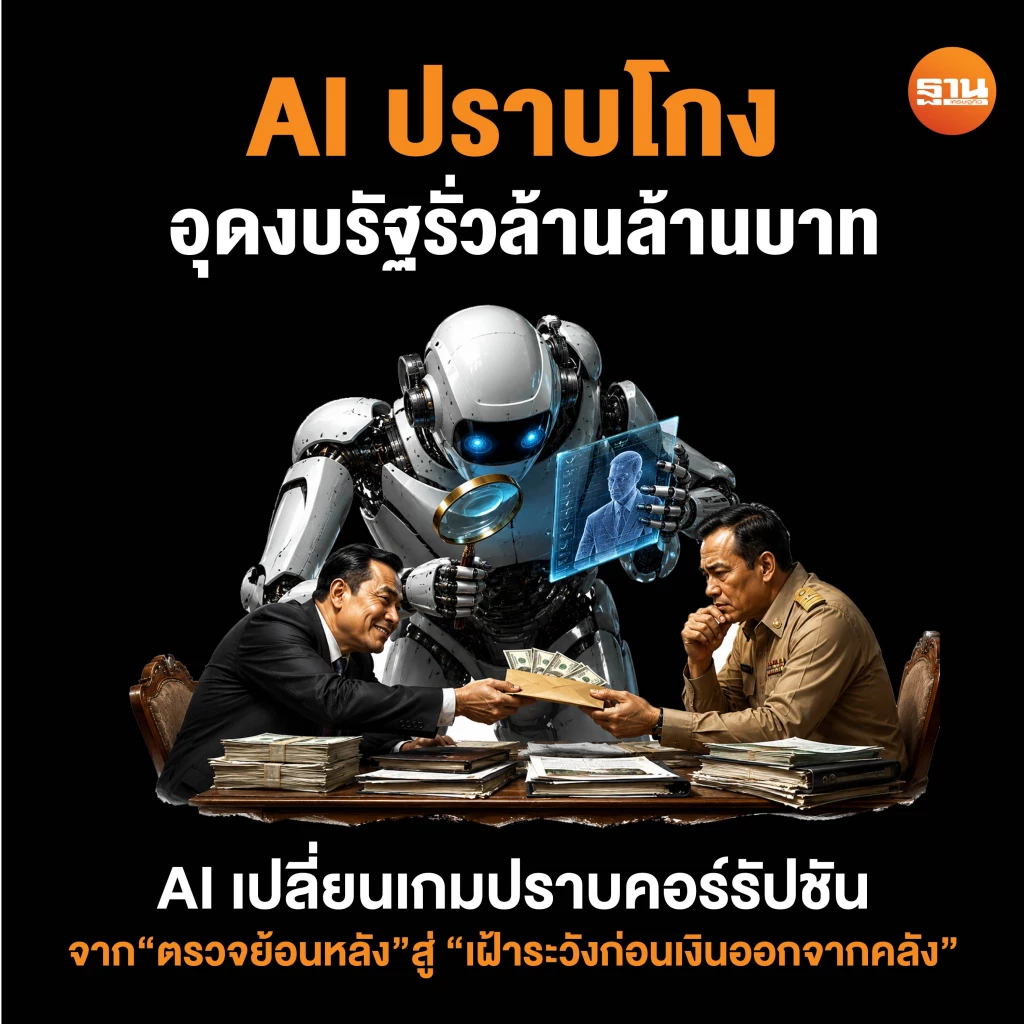 AI เปลี่ยนเกมปราบคอร์รัปชันจาก "ตรวจย้อนหลัง" สู่ "เฝ้าระวังก่อนเงินออกจากคลัง"