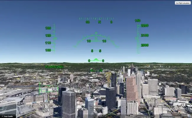 Google Earth Flight Simulator 