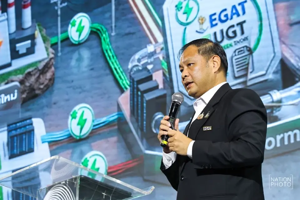 นายนรินทร์ เผ่าวณิช ผู้ว่าการการไฟฟ้าฝ่ายผลิตแห่งประเทศไทย (กฟผ.) งานสัมมนา ROAD TO NET ZERO 2026 