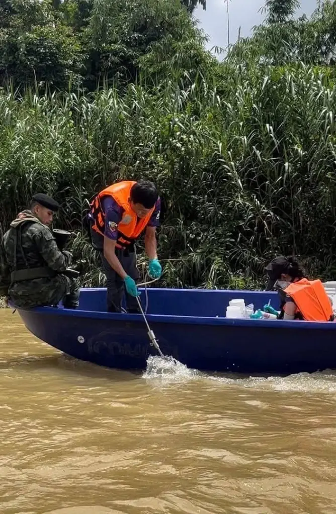 แก้ปัญหาน้ำขุ่นแม่น้ำกระบุรี จ.ระนอง