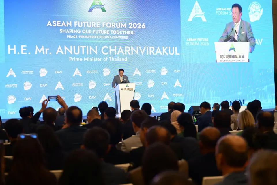 นายกรัฐมนตรีและรัฐมนตรีว่าการกระทรวงมหาดไทย เข้าร่วมพิธีเปิดการประชุม ASEAN Future Forum 2026 ณ ห้อง Grand Ballroom โรงแรม Melia Hanoi กรุงฮานอย สาธารณรัฐสังคมนิยมเวียดนาม