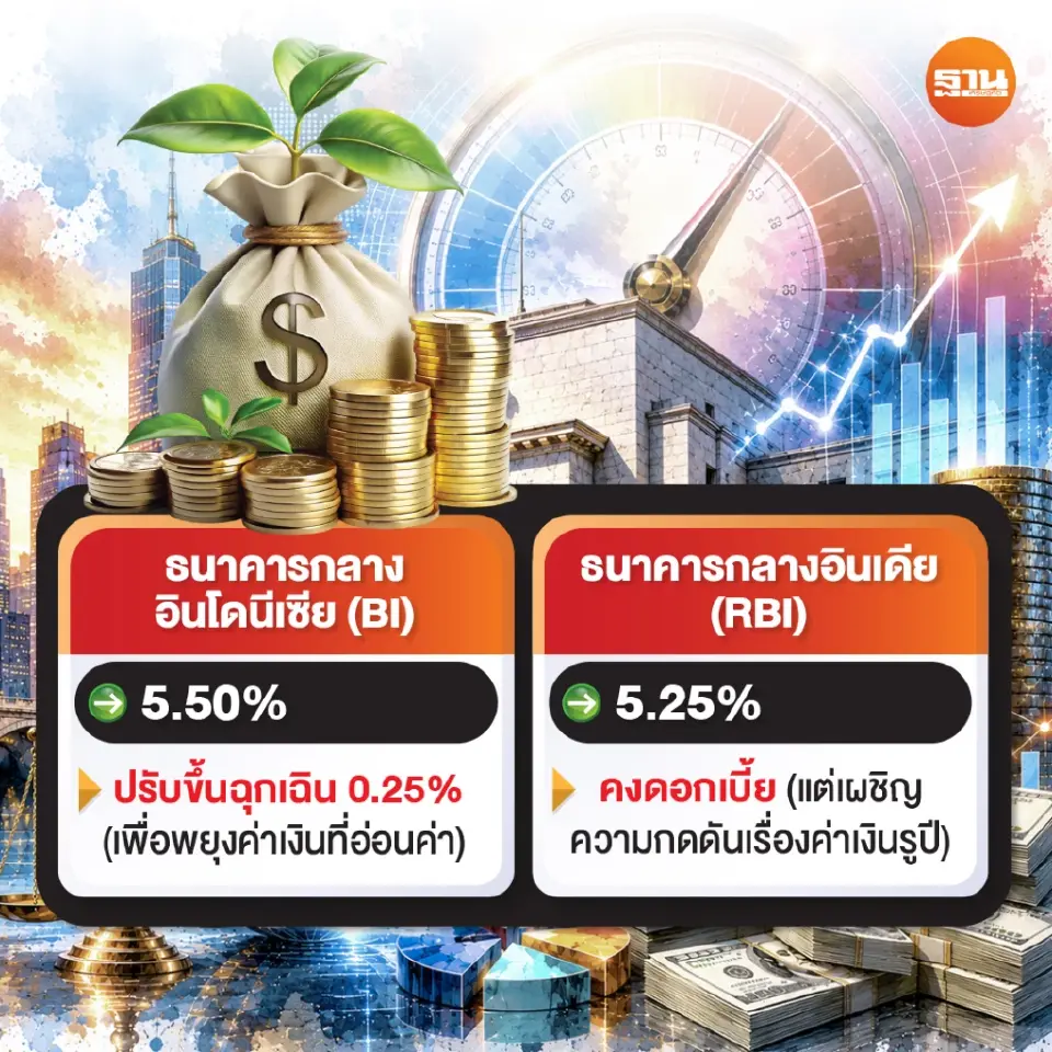 อินโดนีเซียประชุมฉุกเฉินขึ้นดอกเบี้ย 0.25% พยุงค่าเงิน