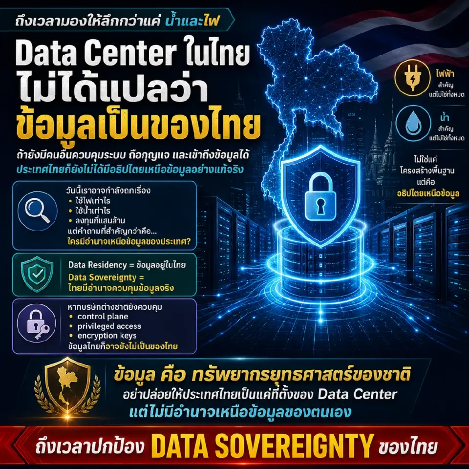 Data Center อยู่ในไทย แต่ข้อมูลอยู่ใต้อำนาจใคร?