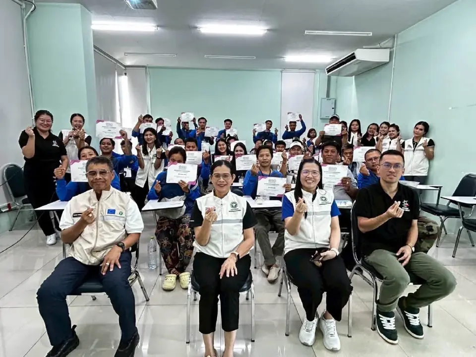 การประชุมเชิงปฏิบัติการพัฒนาศักยภาพทักษะด้านการเฝ้าระวัง ป้องกัน ควบคุมโรคแกนนำ อสต.(อาสาสมัครสาธารณสุขต่างด้าว) 