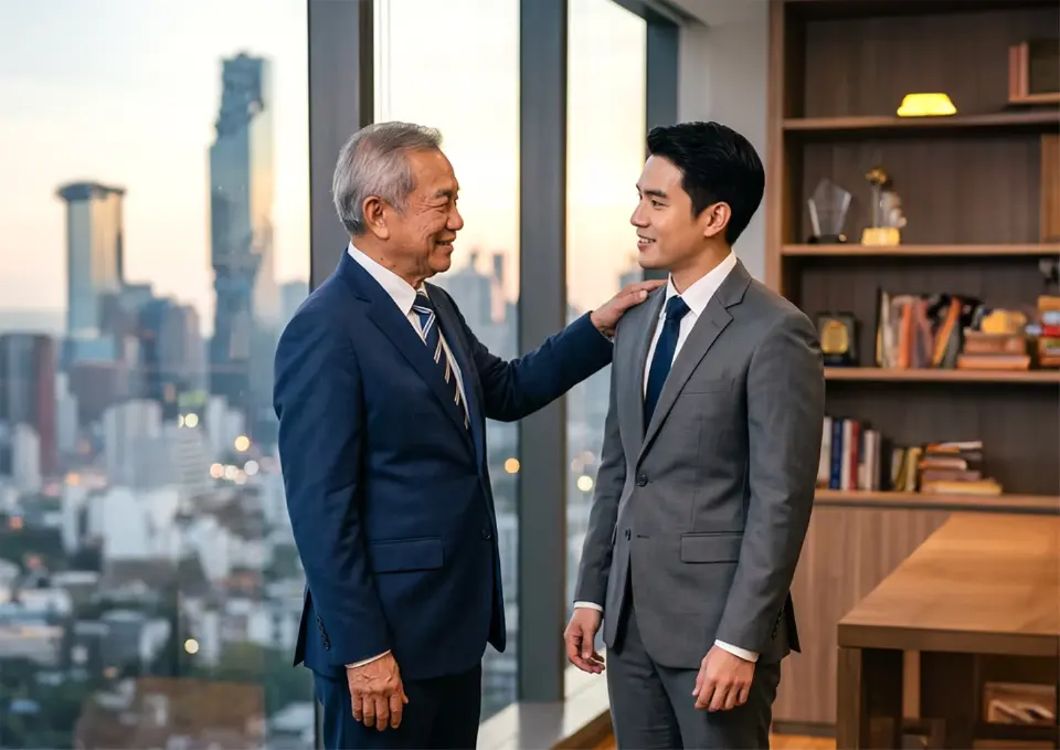 ดึงคนนอกสืบทอดธุรกิจ ทางรอดเมื่อขาดทายาท : Family Business Thailand รศ.ดร.เอกชัย อภิศักดิ์กุล คณบดีคณะวิทยพัฒน์และผู้อำนวยการศูนย์ธุรกิจครอบครัว มหาวิทยาลัยหอการค้าไทย akachai@famzgroup.co