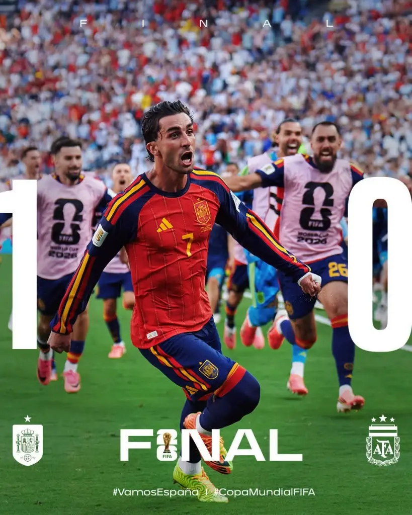 'สเปน ชนะ อาร์เจนตินา' คว้าแชมป์​ฟุตบอลโลก 2026 