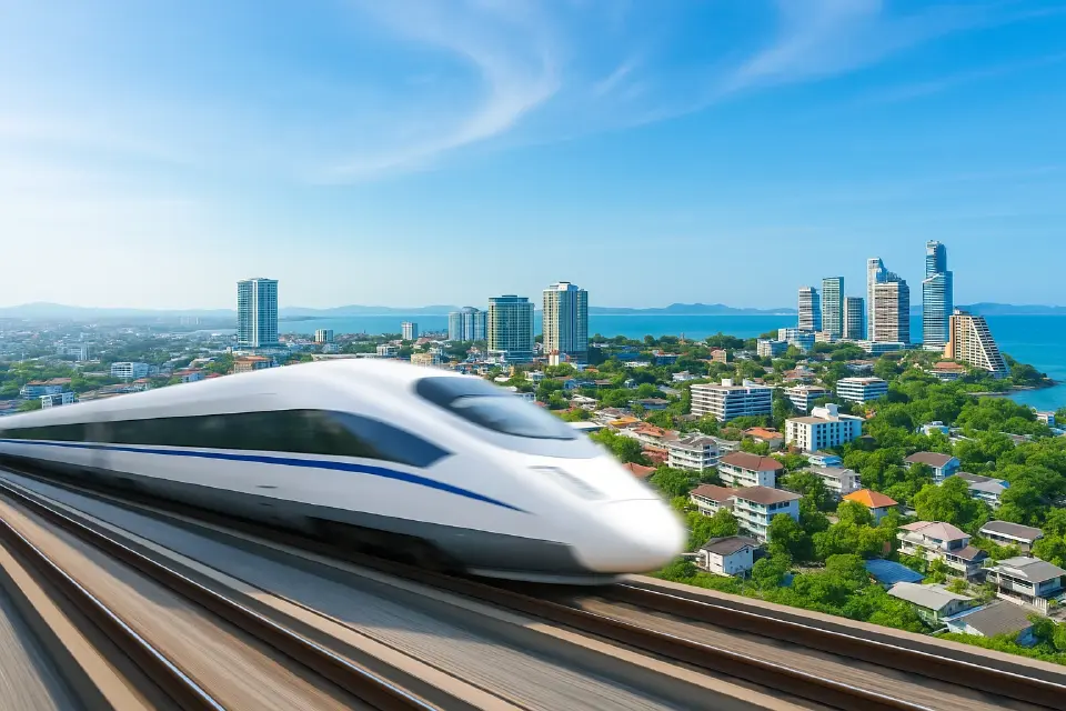 ภาพประกอบรถไฟความเร็วสูงเชื่อม 3 สนามบิน (ดอนเมือง-สุวรรณภูมิ-อู่ตะเภา) 