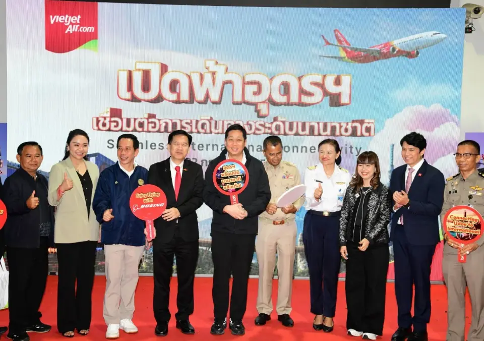 ไทยเวียตเจ็ท เปิดเส้นทางบิน อุดรธานี–สุวรรณภูมิ–โตเกียว ปั้นอีสานฮับ