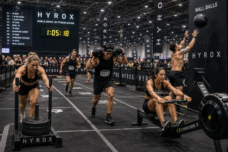 การแข่งขัน HYROX (ไฮร็อกซ์) กำลังกลายเป็นกีฬาฟิตเนสที่กำลังเติบโตเร็วมากชนิดหนึ่งของโลก 