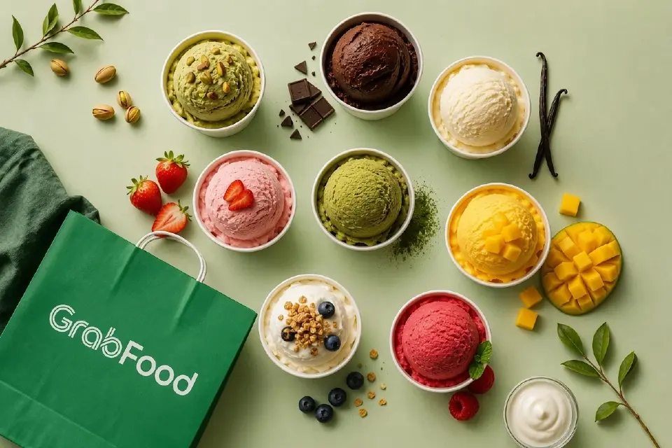แกร็บฟู้ด เผยออเดอร์ไอศกรีมพุ่ง 70% รับกระแส Gelato Effect