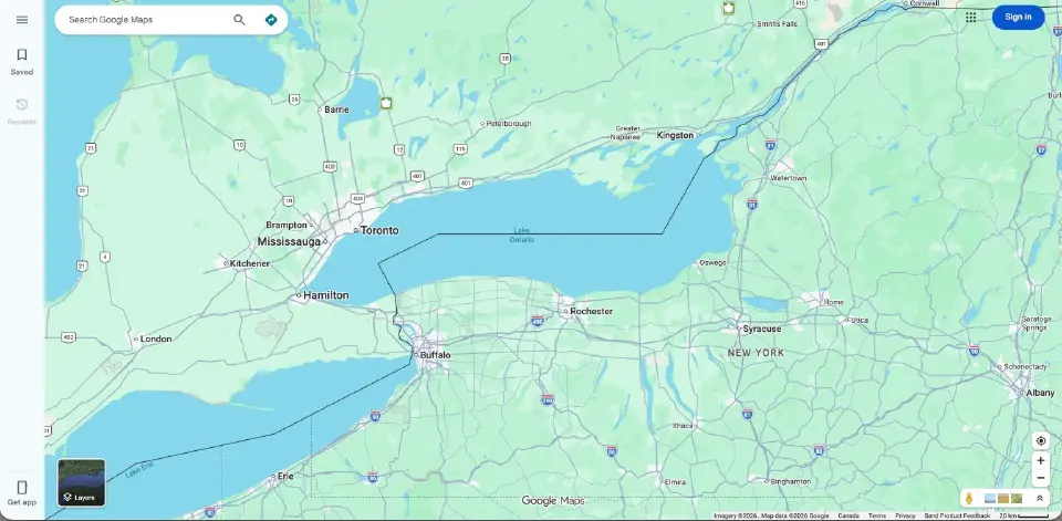 Google Maps เปลี่ยนชื่อ Lake Ontario เป็น “Lake America” ตามคำสั่ง'ทรัมป์'