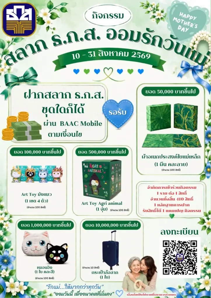 สลาก ธ.ก.ส. ออมรัก วันแม่ 