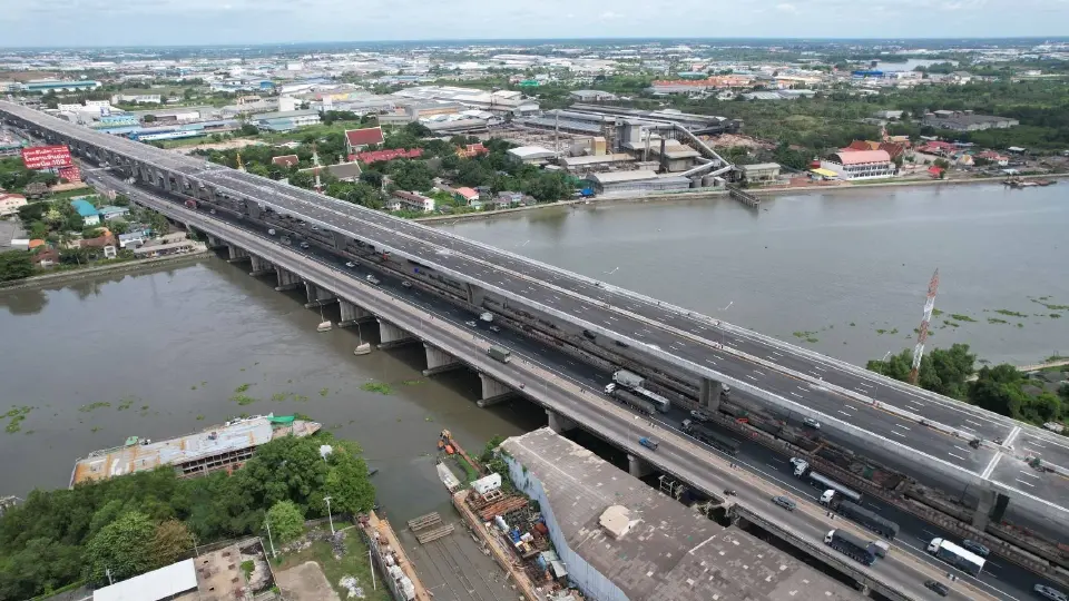โครงการทางหลวงพิเศษระหว่างเมือง (มอเตอร์เวย์) หมายเลข 82 (M82) สายบางขุนเทียน-บ้านแพ้วที่เตรียมเปิดให้บริการภายในวันที่ 28 ส.ค.นี้