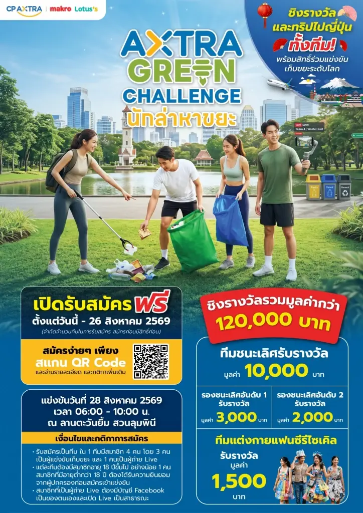 โค้งสุดท้าย CP AXTRA ชวน “นักล่าหาขยะ” ชิงทริปญี่ปุ่นยกทีม