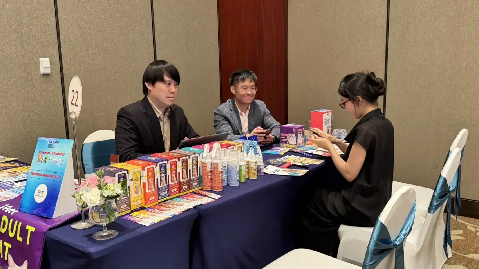 บรรยากาศการจับคู่เจรจาการค้า (B2B Matching) นักธุรกิจไทย-เวียดนาม